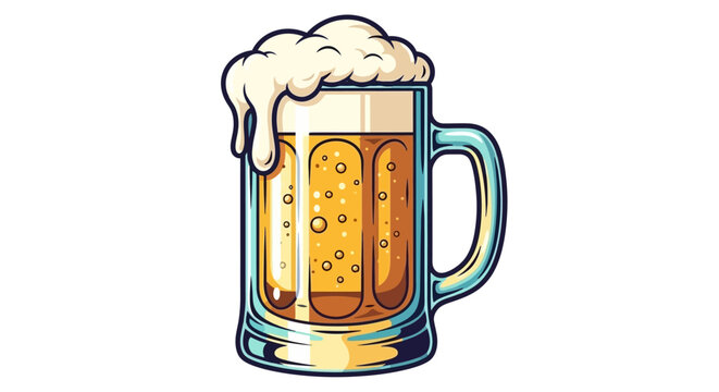 Refreshing Beer Mug with Bubbles and Foam - Perfect for a Festive Occasion