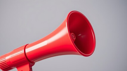 pronouncement. Megaphone with speech bubble against simple backdrop, public awareness campaigns, NGO reports, designed for public awareness campaigns and NGO communications, clarifies policy.
