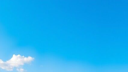 troposphere. Clear blue sky with fluffy white clouds creating a serene minimalistic background. travel magazines, destination branding, designed for outdoor magazines and nature guides.