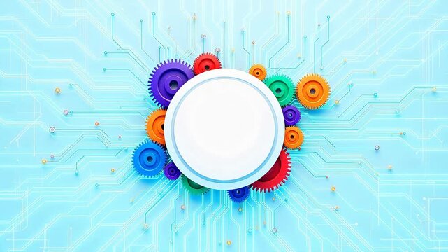 Colorful gears and circuit board design