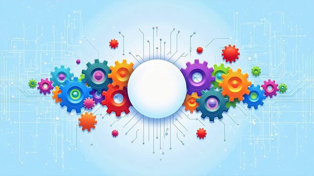 Colorful gears and circuit board design