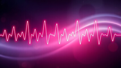 cardiac. An abstract visualization of a heartbeat rhythm with gradient lighting and an atmospheric glow. wellbeing guides, coaching materials, designed for coaching and self-improvement content.