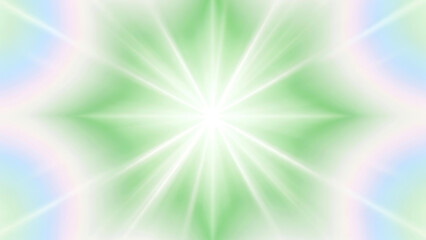 Abstract background with light green and white radiating starburst pattern
