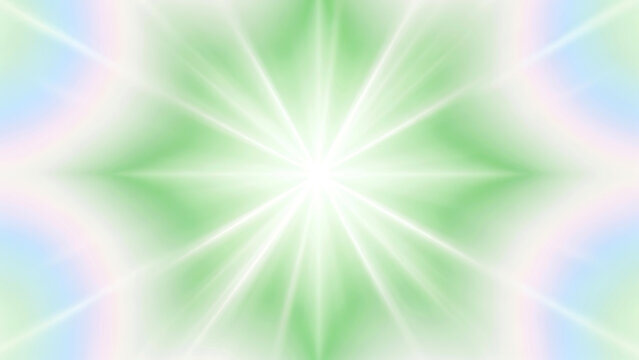 Abstract background with light green and white radiating starburst pattern