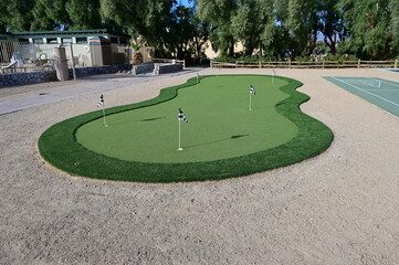 Pitch and put golf course in Death Valley. 