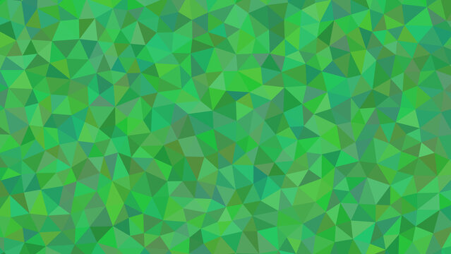 Vibrant green abstract geometric low poly pattern, seamless digital art texture background
