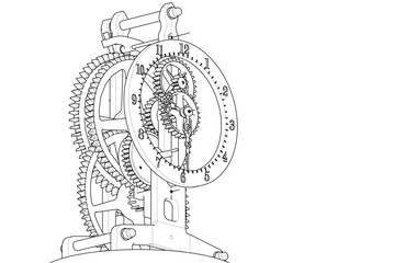 clock graphic symbol 3d illustration	
