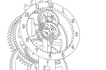 clock graphic symbol 3d illustration	
