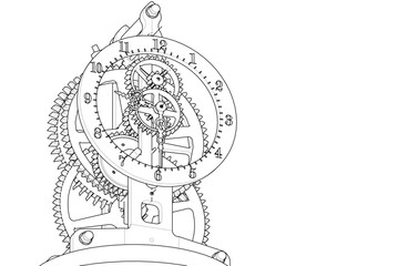 clock graphic symbol 3d illustration	
