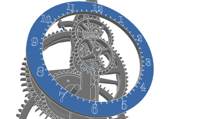 clock graphic symbol 3d illustration	
