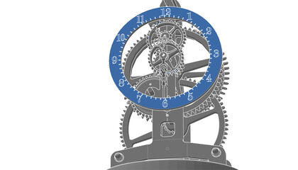 clock graphic symbol 3d illustration	
