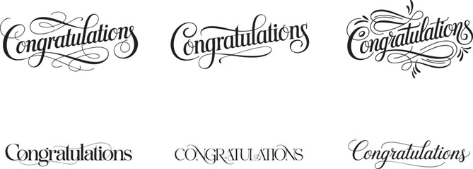 congratulations calligraphy text typography set © Jawarla