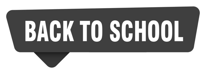 back to school black sign isolated on transpatent background. back to school sticker