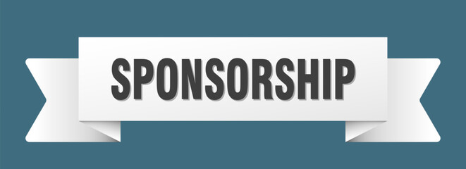 sponsorship ribbon isolated on transparent background. sponsorship ribbon