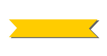 Yellow ribbon banner for labels, headings, highlights and promotional graphic design