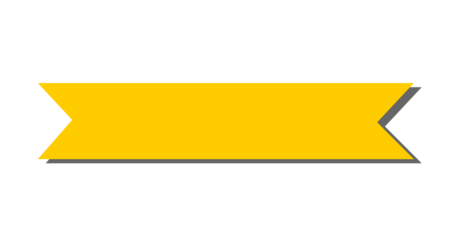 Yellow ribbon banner for labels, headings, highlights and promotional graphic design