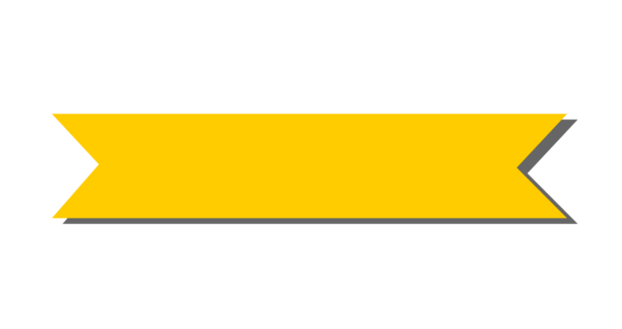 Yellow ribbon banner for labels, headings, highlights and promotional graphic design