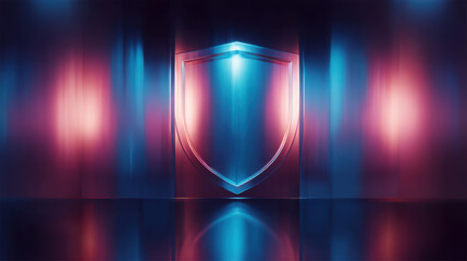 Glowing shield representing digital security and online protection