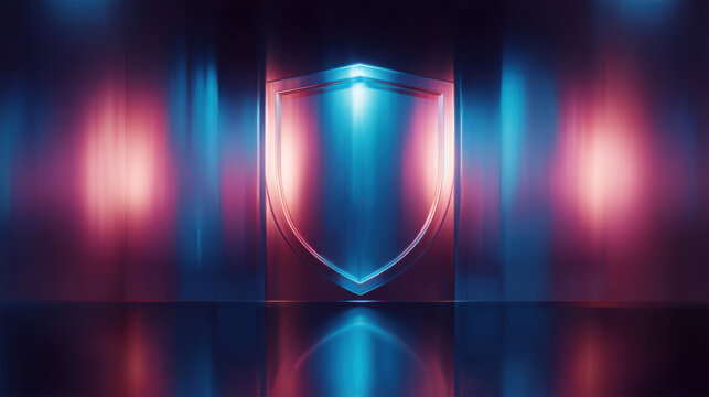 Glowing shield representing digital security and online protection