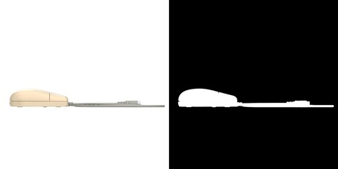 3D rendering illustration of a Vintage Two-Button Computer Mouse