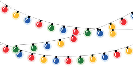 Happy birthday card with balloons and colorful illustration background