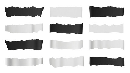 Torn paper edges create diverse design elements with raw appeal