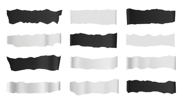 Torn paper edges create diverse design elements with raw appeal