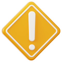 Caution Sign 3D Icon