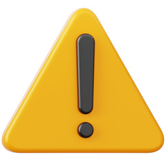 Caution Sign 3D Icon