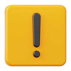 Caution Sign 3D Icon