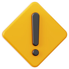 Caution Sign 3D Icon