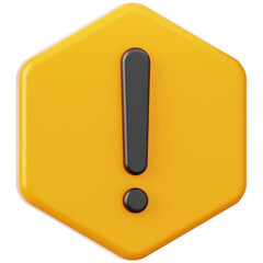 Caution Sign 3D Icon