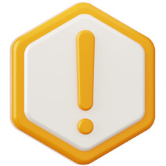 Caution Sign 3D Icon