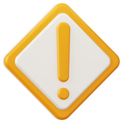 Caution Sign 3D Icon