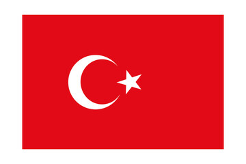 Turkish flag on transparent background in PNG format