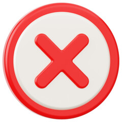 Cross Danger Sign 3D Icon