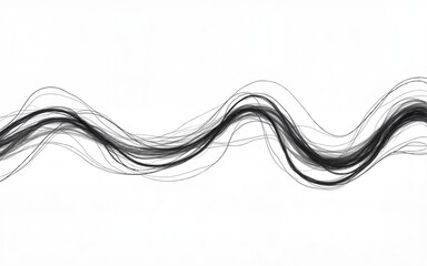 Abstract line art background vector. Minimalist pencil hand drawn contour doodle scribble curve lines style background. Design illustration for fabric, print, cover, banner, decoration, wallpaper.