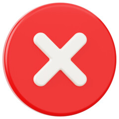 Cross Danger Sign 3D Icon