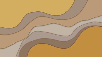 Abstract background with wavy brown layers, a modern and stylish design