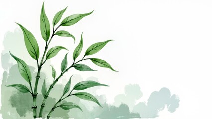 Scene based presentation of ink and bamboo art