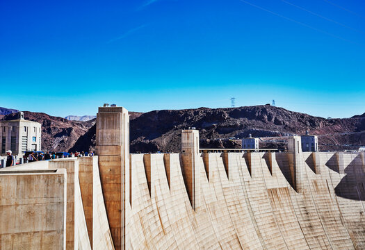 Hoover Dam on the Nevada, Arizona border, Southwest, United States