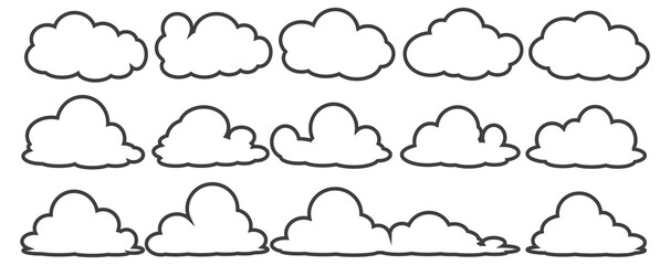 Obraz premium cloud bubble illustration with outline style.