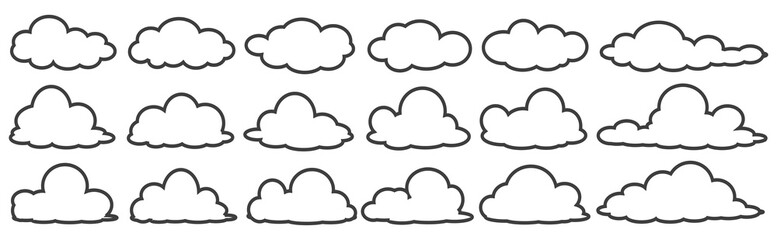 cloud bubble illustration with outline style.