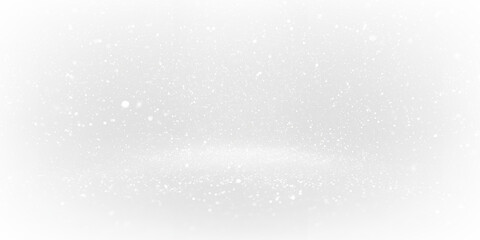 Soft snowflakes quietly falling on a transparent background during winter, creating a peaceful atmosphere in the cold