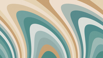 Abstract wavy layers background in blue and brown color palette design