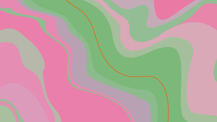 Abstract wavy background with pink and green colors for modern design