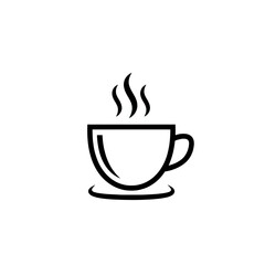 Simple Steaming Coffee Mug Icon