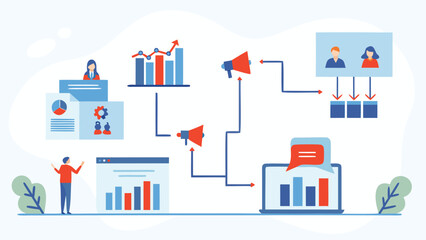 Visual representation of a business team building workflow illustrating processes collaboration and project progression through a clear and organized diagrammatic structure