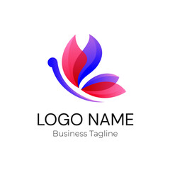 Logo Butterfly Animal Vector Illustration Design Template