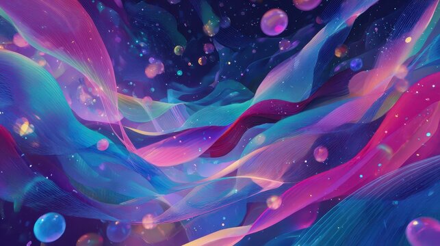 Neon-lit abstract composition conveying dizziness, glow, and perceptual distortion - Powered by Adobe